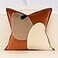 Yangest Dark Orange Decorative Velvet Throw Pillow Cover with Cloth Texture Patchwork Cushion Case Modern 20x20 Inch Pillowcase for Sofa Couch Bedroom Living Room Home Decor