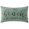 TRENDIN Beach Themed Throw Pillow Covers 20x12 inch The Beach is My Happy Place Lumbar Pillowcase Retro Nautical Decorations Linen Cushion Cover for Sofa Couch PL663TR