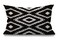 Smooffly Throw Pillow Case Black and White Waist Lumbar Cotton Linen Throw Pillow case Cushion Cover for Sofa Home Decorative Oblong 12x20 Inches