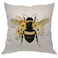 Moslion Bee Pillowcases 18x18 Inch Animal Insect Bug Bee with Wings Yellow Flower Throw Pillow Cover Case Cotton Linen Decorative Cushion for Couch Bed