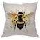 Moslion Bee Pillowcases 18x18 Inch Animal Insect Bug Bee with Wings Yellow Flower Throw Pillow Cover Case Cotton Linen Decorative Cushion for Couch Bed