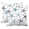 Emvency Set of 2 Throw Pillow Covers Beach Ocean Coastal Green and Blue Starfish Decorative Pillow Cases Home Decor Standard Square 20x20 Inches Summer White Pillowcases