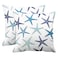 Emvency Set of 2 Throw Pillow Covers Beach Ocean Coastal Green and Blue Starfish Decorative Pillow Cases Home Decor Standard Square 20x20 Inches Summer White Pillowcases
