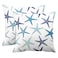 Emvency Set of 2 Throw Pillow Covers Beach Ocean Coastal Green and Blue Starfish Decorative Pillow Cases Home Decor Standard Square 20x20 Inches Summer White Pillowcases