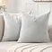 Jepeak 24x24 Inch Decorative Chenille Throw Pillow Covers Pack of 2 Cozy Concise Pillow Cases Soft Farmhouse Modern Square Cushion Covers for Sofa Couch Bed Living Room Home Decor Gainsboro