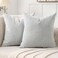 Jepeak 24x24 Inch Decorative Chenille Throw Pillow Covers Pack of 2 Cozy Concise Pillow Cases Soft Farmhouse Modern Square Cushion Covers for Sofa Couch Bed Living Room Home Decor Gainsboro