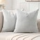 Jepeak 24x24 Inch Decorative Chenille Throw Pillow Covers Pack of 2 Cozy Concise Pillow Cases Soft Farmhouse Modern Square Cushion Covers for Sofa Couch Bed Living Room Home Decor Gainsboro