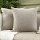 Jepeak 24x24 Inch Decorative Chenille Throw Pillow Covers Pack of 2 Cozy Concise Pillow Cases Soft Farmhouse Modern Square Cushion Covers for Sofa Couch Bed Living Room Home Decor Tan