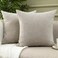Jepeak 24x24 Inch Decorative Chenille Throw Pillow Covers Pack of 2 Cozy Concise Pillow Cases Soft Farmhouse Modern Square Cushion Covers for Sofa Couch Bed Living Room Home Decor Tan