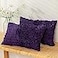 CaliTime Throw Pillow Cases Pack of 2 Solid 3D Stereo Chiffon Wave Rose Flower Decorative Cushion Covers Shells for Couch Sofa Bedroom 12 X 20 Inches Purple