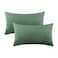 mixeoo Comfy Sage Green Throw Pillow Covers Decorative Lumbar Solid Rectangle Thick Velvet Super Soft Cushion Cases Home Decor for Sofa Couch Living Room Chair Set of 2 12 x 20 Inch