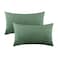 mixeoo Comfy Sage Green Throw Pillow Covers Decorative Lumbar Solid Rectangle Thick Velvet Super Soft Cushion Cases Home Decor for Sofa Couch Living Room Chair Set of 2 12 x 20 Inch