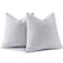 decorUhome Chenille Decorative Throw Pillow Covers 20x20 Set of 2 Farmhouse Textured Square Neutral Solid Accent Pillow Covers for Couch Sofa Bed Living Room Home Decor Grey White