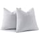 decorUhome Chenille Decorative Throw Pillow Covers 20x20 Set of 2 Farmhouse Textured Square Neutral Solid Accent Pillow Covers for Couch Sofa Bed Living Room Home Decor Grey White