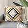 JASEN Boho Throw Pillow Covers Woven Tufted Decorative Pillow Covers with Tassel Diamond Pattern Pillow Covers for Couch Sofa Bedroom Living Room No Pillow Insert Yellow 18 x 18Inch