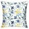 VARUN Throw Pillow Covers Yellow Blue Floral Leaves Square Pillowcase for Home Decor Sofa Car Bedroom Pillow case 18x18inch