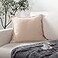 ATLINIA Decor Throw Pillow Cover Decorative Farmhouse 20x20 Pillows Cover Linen Boho Cushion Cover for Bed Couch Sofa Outdoor Beige