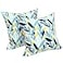 LVTXIII 2 Pack Outdoor Pillow Covers ONLY 18x18 Inch WaterRepellent Square Decorative Cushion Covers for Patio Furniture Garden Sofa Leaves Multi