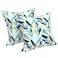 LVTXIII 2 Pack Outdoor Pillow Covers ONLY 18x18 Inch WaterRepellent Square Decorative Cushion Covers for Patio Furniture Garden Sofa Leaves Multi