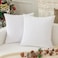 K KEVIN Kevin Textile Velvet Pillow Covers Striped Decorative Throw Cushion Case with Hidden Zipper for Home CouchBedroom 2 Pack 24x24 Inch Pure White