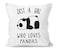 Liosei Panda Bear Throw Pillow Cover 18 x 18 Inch Panda Lover Gifts for Home Decor