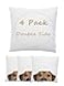 IEDASING'S CHOICE 4 Pack Sublimation Blanks Throw Pillowcase Heat Transfer Cushion Covers with Invisible Zippers for DIY Printing Sofa Coach Decor White 157x157 Polyester No Pillow Insert