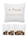 IEDASING'S CHOICE 4 Pack Sublimation Blanks Throw Pillowcase Heat Transfer Cushion Covers with Invisible Zippers for DIY Printing Sofa Coach Decor White 157x157 Polyester No Pillow Insert