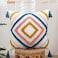 JASEN Throw Pillow Covers 20x20 Boho Pillow Cover with Tassels Woven Tufted Decorative Pillow Cover for Couch Sofa Bedroom Living Room Blue 20x20
