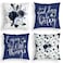 D DIFARIC Navy Blue Throw Pillow Covers 20x20 Inch Floral Roses Flower White Grey Pillows Decorative Throw Pillows Modern Quote Spring Velvet Cushion Case Set of 4 for Couch Bed Sofa