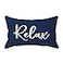 ULOVE LOVE YOURSELF Relax Lumbar Throw Pillow Case 1220 Inch Housewarming Gifts Farmhouse Blue Decorative RectangularWaist Cushion Cover for Sofa Beach Porch Bench Decor1220 Blue