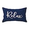 ULOVE LOVE YOURSELF Relax Lumbar Throw Pillow Case 1220 Inch Housewarming Gifts Farmhouse Blue Decorative RectangularWaist Cushion Cover for Sofa Beach Porch Bench Decor1220 Blue