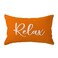 ULOVE LOVE YOURSELF Relax Lumbar Throw Pillow Case 1220 Inch Housewarming Gifts Farmhouse Orange Decorative RectangularWaist Cushion Cover for Sofa Beach Porch Bench Decor 1220 Orange