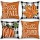 GEEORY Fall Pillow Covers 18x18 Set of 4 Buffalo Check Pumpkin Home Decor
