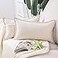 MADIZZ Set of 2 Rustic Farmhouse Chenille Throw Pillow Covers 12x20 Inch Ivory Soft Decorative Cushion Cover for Sofa Bedroom Neutral Couch Throw Pillows for Bed Pillowcases Home Decor