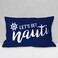Burosev Lets Get Nauti Navigation Soft Throw Pillow Cover Nautical Navy Blue Decorative Pillowcase Nautical Sailing Farmhouse Decor Decorations for Home Bedroom Sofa Living Room12 x 20 Inch