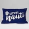 Burosev Lets Get Nauti Navigation Soft Throw Pillow Cover Nautical Navy Blue Decorative Pillowcase Nautical Sailing Farmhouse Decor Decorations for Home Bedroom Sofa Living Room12 x 20 Inch