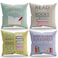 BXFAHZJ Classroom Pillows Throw Pillow Cover Library Decor Reading Nook Book Theme 18x18 Inch Set of 4 Decor for Home Reading Room Dorm Gifts for Book Lovers Student