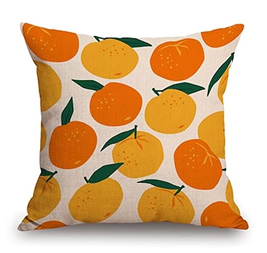 TSSOHU Throw Pillow Cover Mandarins Oranges Summer Fruits Decorative Throw Pillow Case Square 18 x 18 Home Couch Bed Pillowcase