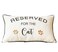 DECOPOW Embroidered Throw Pillow CoverLumbar Pillow Cover with Funny Reserved for The Cat 12X20 inchesCover Only