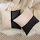 Avigers Pack of 2 Black Beige Pathwork Corduroy Cushion Cases Luxury Modern Square 20 x 20 Inch Throw Pillow Covers Decorative Pillow for Couch Living Room Bedroom Car 50 x 50cm