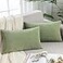 GAWAMAY Lumbar Decorative Rectangle Throw Pillow Covers 12x20 Inch Set of 2 Super Soft Chenille Throw Pillowcase for Sofa Living Room Bedroom Couch Cushion Cover Sage Green 30x50cm ONLY Covers
