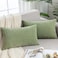GAWAMAY Lumbar Decorative Rectangle Throw Pillow Covers 12x20 Inch Set of 2 Super Soft Chenille Throw Pillowcase for Sofa Living Room Bedroom Couch Cushion Cover Sage Green 30x50cm ONLY Covers