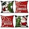 4TH Emotion Buffalo Check Christmas Pillow Covers 18x18 Set of 4 Farmhouse Xmas Decorations Snowman Wreath Santa Claus Tree Hello Winter Holiday Decor Throw Cushion Case for Home Couch S22C37