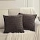 Fancy Homi 2 Packs Dark Brown Decorative Throw Pillow Covers 20x20 Inch for Living Room Couch Bed Sofa Rustic Farmhouse Boho Home Decor Soft Striped Corduroy Square Cushion Case 50x50 cm