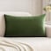MIULEE Polyester Pillow Cover Soft Luxury Decorative Throw Pillow Cover Single Rectangle Cushion Case for Spring Couch Sofa Bedroom Car Decor12x20 Inch Moss Green