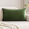 MIULEE Polyester Pillow Cover Soft Luxury Decorative Throw Pillow Cover Single Rectangle Cushion Case for Spring Couch Sofa Bedroom Car Decor12x20 Inch Moss Green