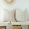 JOJUSIS Pack of 2 Faux Fur Plush Decorative Throw Pillow Covers For Home Couch Cushion Case Soft Solid Pillowcases Beige 20 x 20Inch