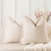 ZWJD Throw Pillow Covers 26x26 Set of 2 Striped Pillow Covers with Fringe Chic Cotton Decorative Pillows Square Cushion Covers for Sofa Couch Bed Living Room Farmhouse Decor Khaki