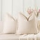 ZWJD Throw Pillow Covers 26x26 Set of 2 Striped Pillow Covers with Fringe Chic Cotton Decorative Pillows Square Cushion Covers for Sofa Couch Bed Living Room Farmhouse Decor Khaki