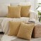Fancy Homi 4 Packs Decorative Throw Pillow Covers for Living Room Couch Bed Modern Farmhouse Boho Home Dcor Accent Cushion Case 18 x 18 Mustard Yellow